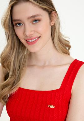 Kadın Kırmızı Kazak - 50254496018