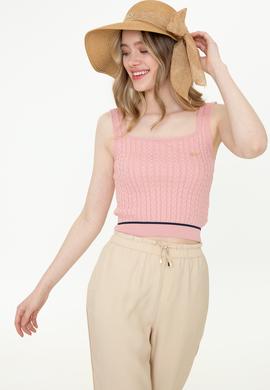 Kadın Manolya Askılı Triko Kazak - 50254496027