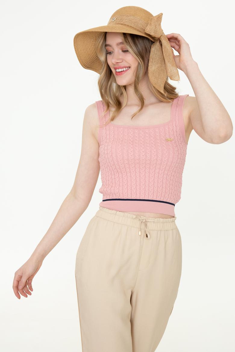 Kadın Manolya Askılı Triko Kazak - 50254496027