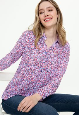 Kadın Kırmızı Uzun Kollu Gömlek - 50247286002