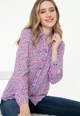 Kadın Kırmızı Uzun Kollu Gömlek - 50247286002