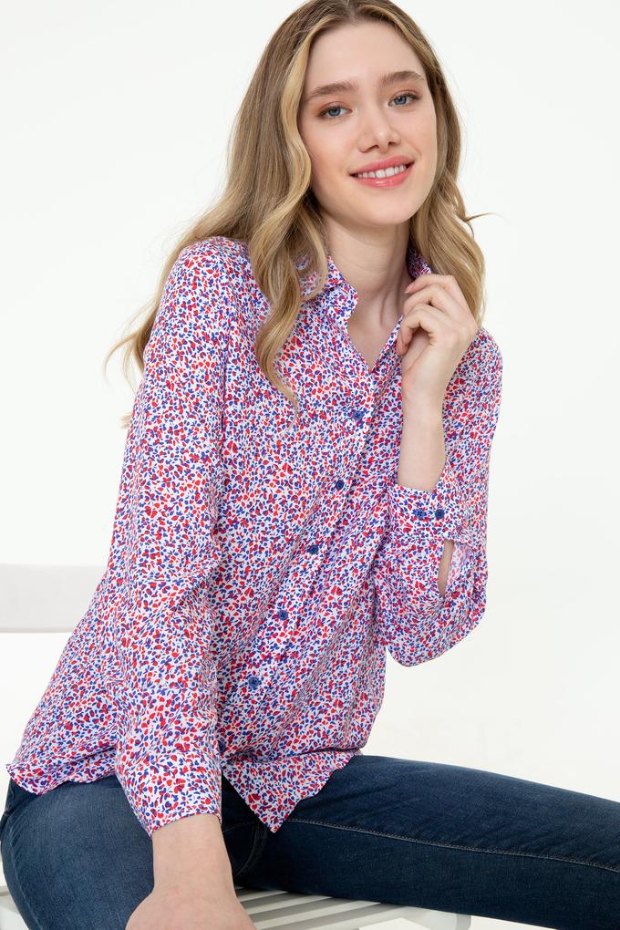 Kadın Kırmızı Uzun Kollu Gömlek