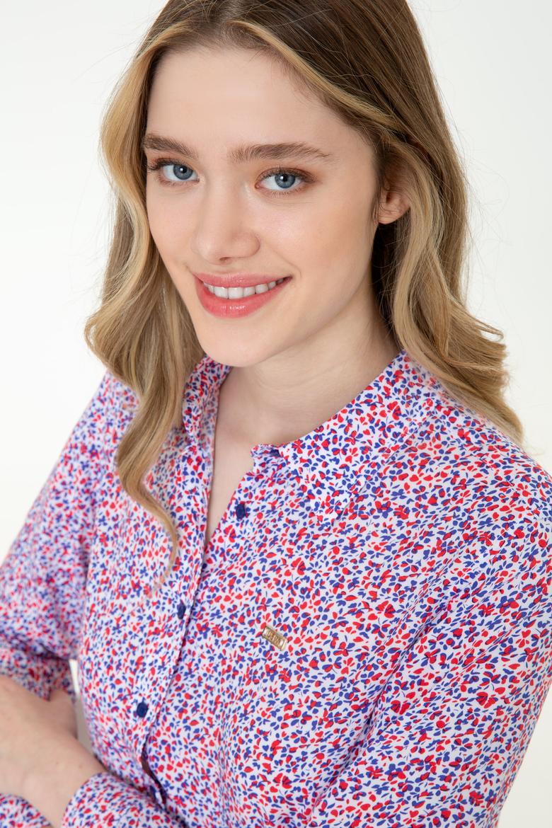 Kadın Kırmızı Uzun Kollu Gömlek - 50247286002