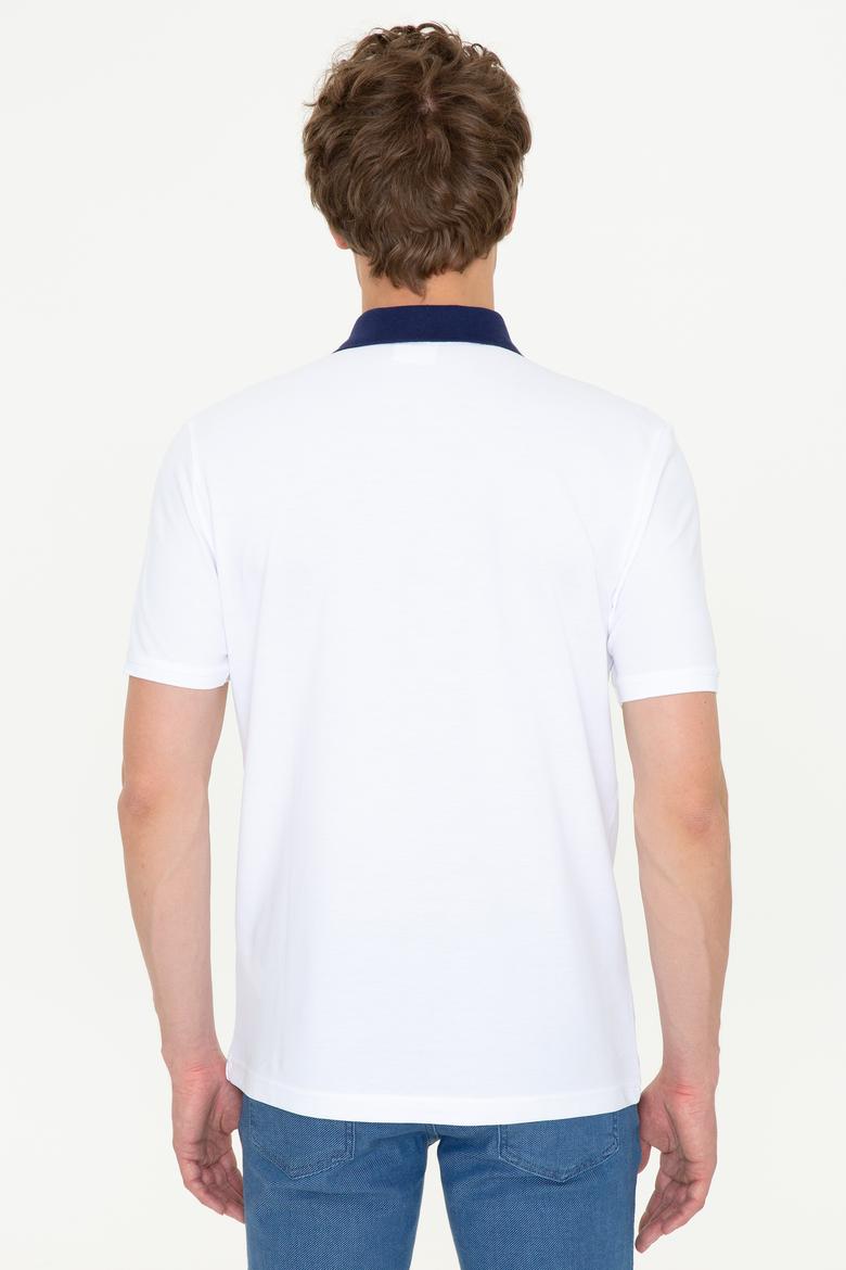 Erkek Beyaz Polo Yaka T-Shirt - 50247373016