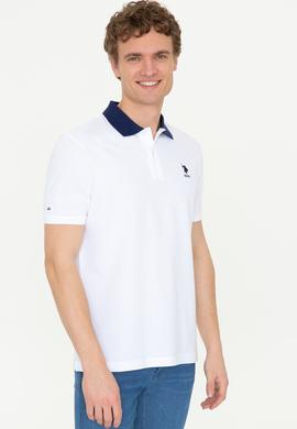 Erkek Beyaz Polo Yaka T-Shirt - 50247373016