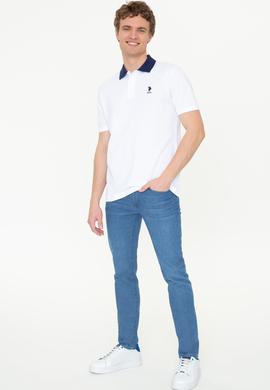 Erkek Beyaz Polo Yaka T-Shirt - 50247373016