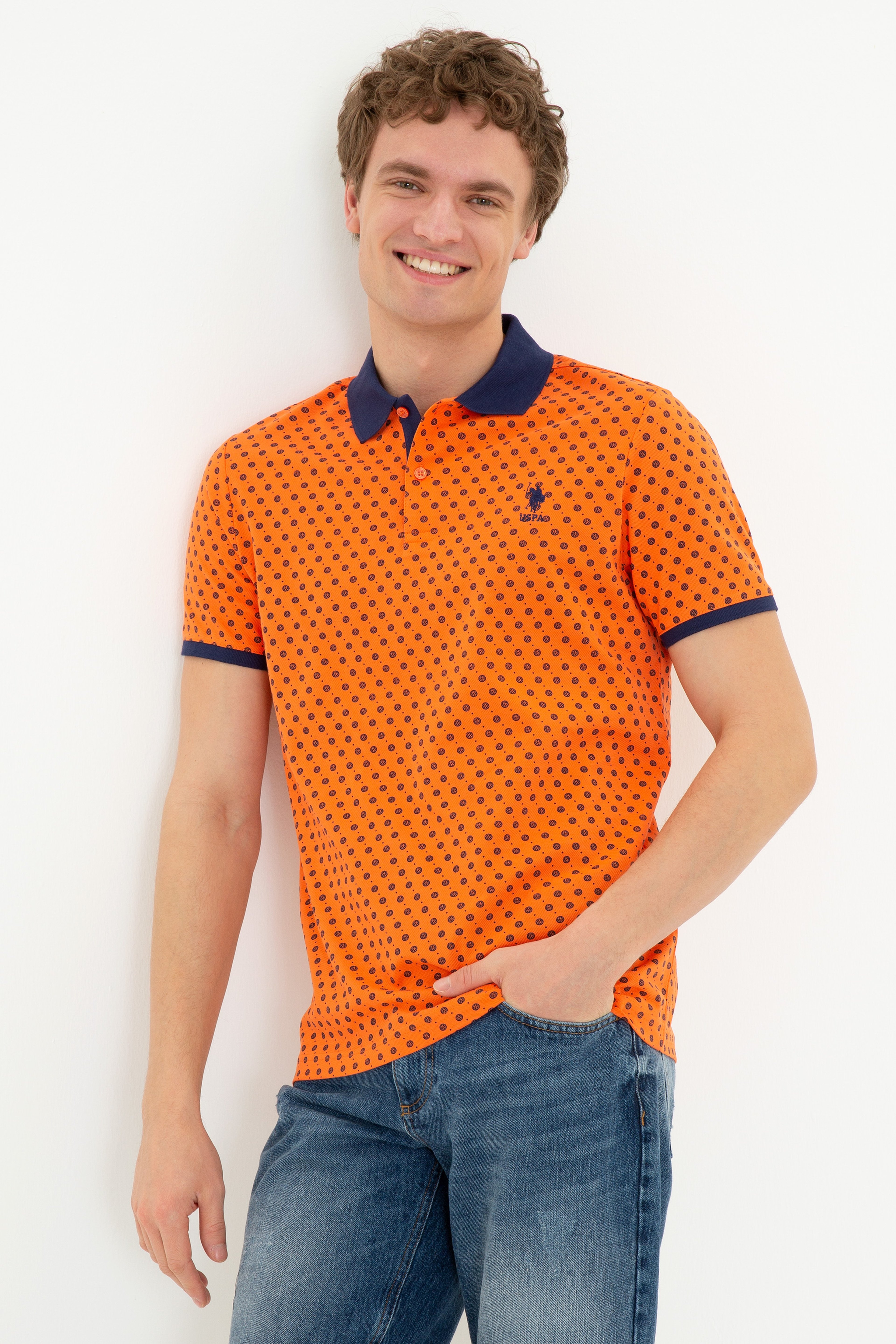 Erkek Turuncu Polo Yaka T-Shirt
