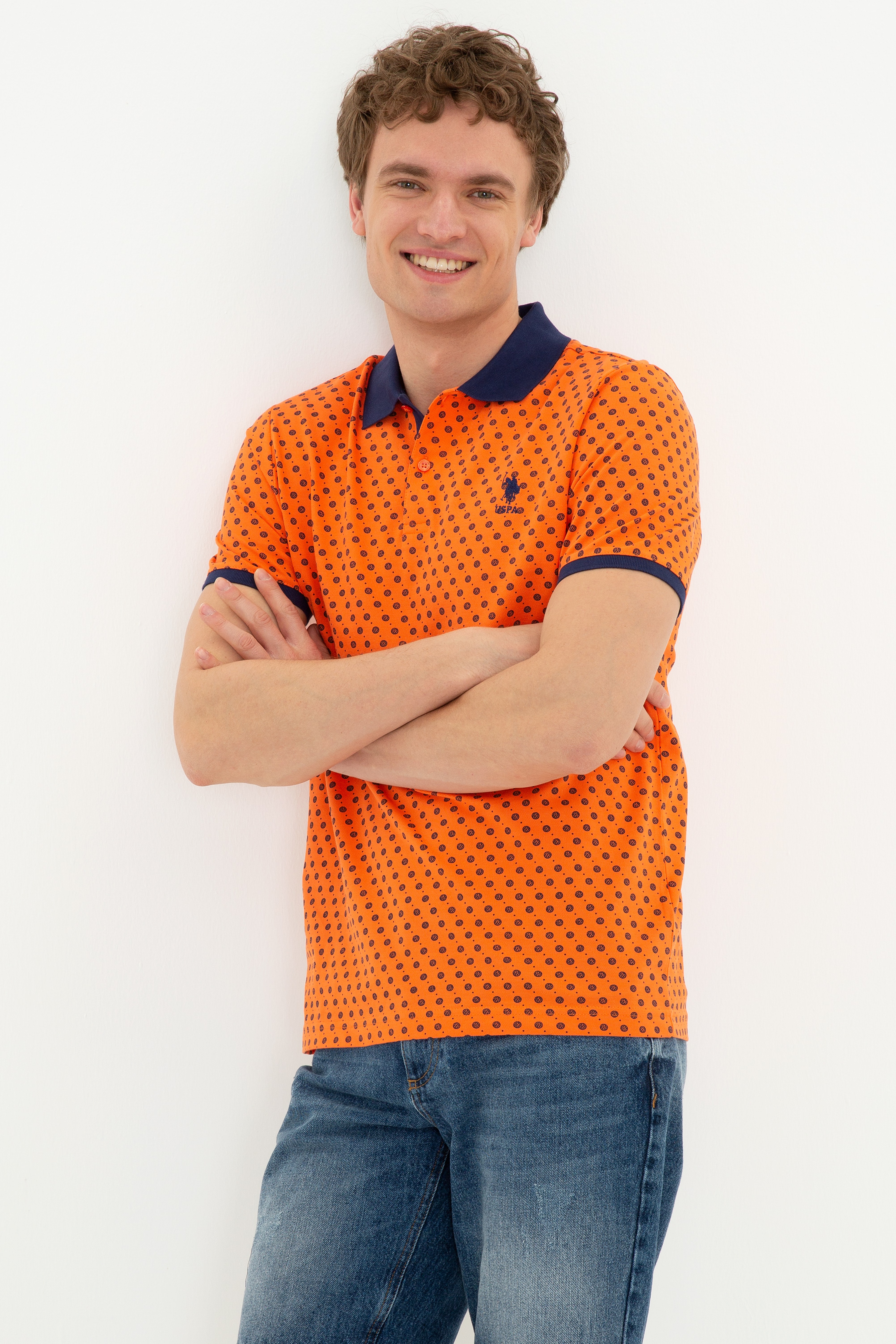 Erkek Turuncu Polo Yaka T-Shirt
