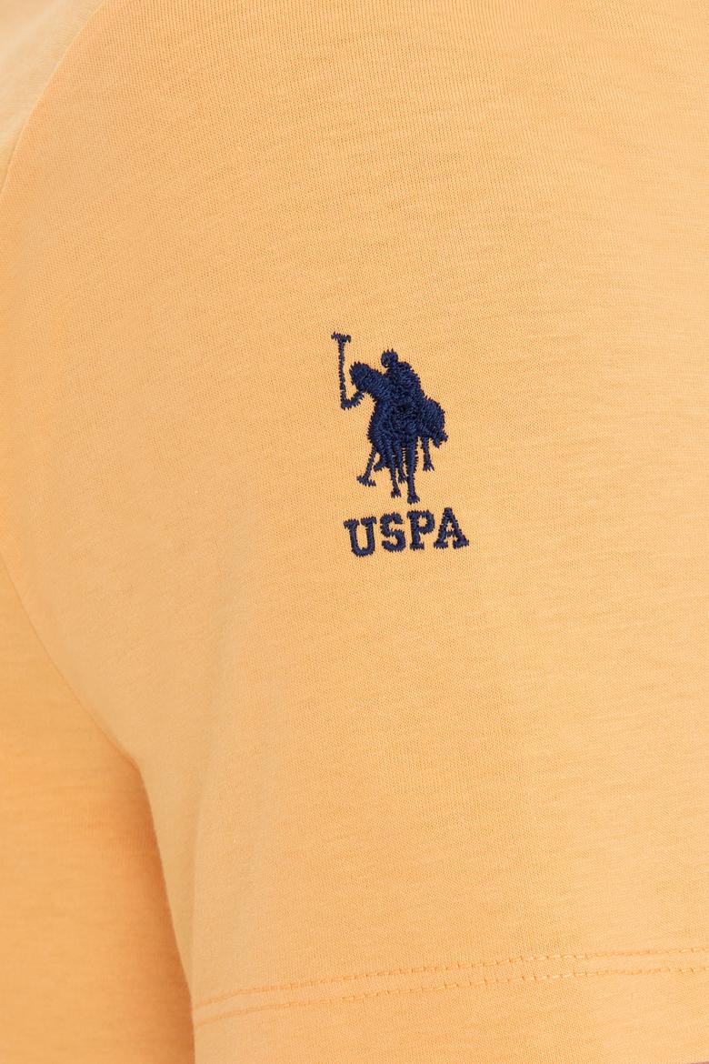 Erkek Açık Turuncu Bisiklet Yaka T-Shirt - 50251779100