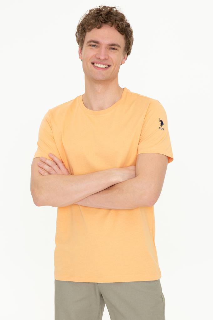 Erkek Açık Turuncu Bisiklet Yaka T-Shirt