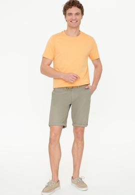 Erkek Açık Turuncu Bisiklet Yaka T-Shirt - 50251779100