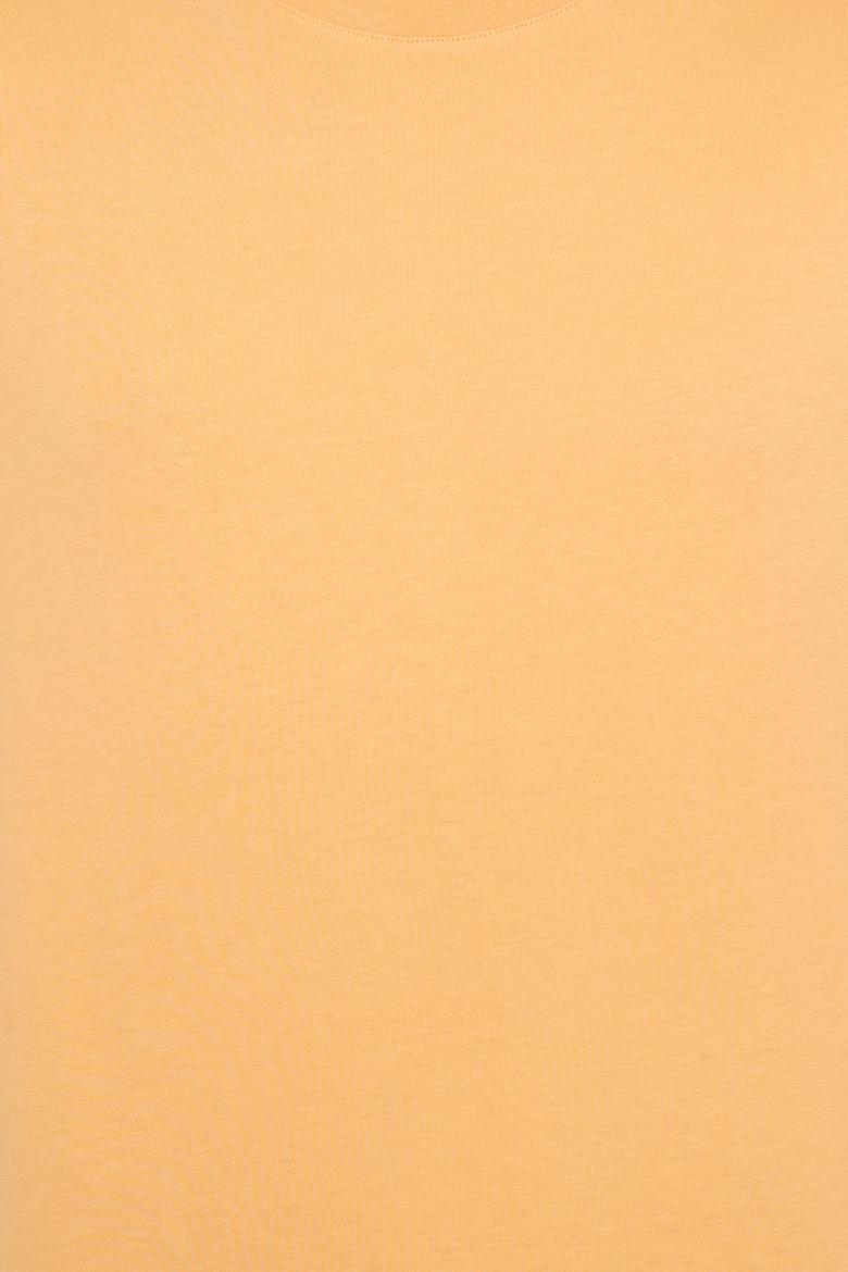 Erkek Açık Turuncu Bisiklet Yaka T-Shirt - 50251779100