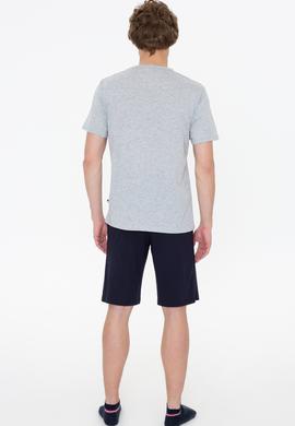 Erkek Gri Melanj Pijama - 50255899003