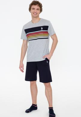 Erkek Gri Melanj Pijama - 50255899003