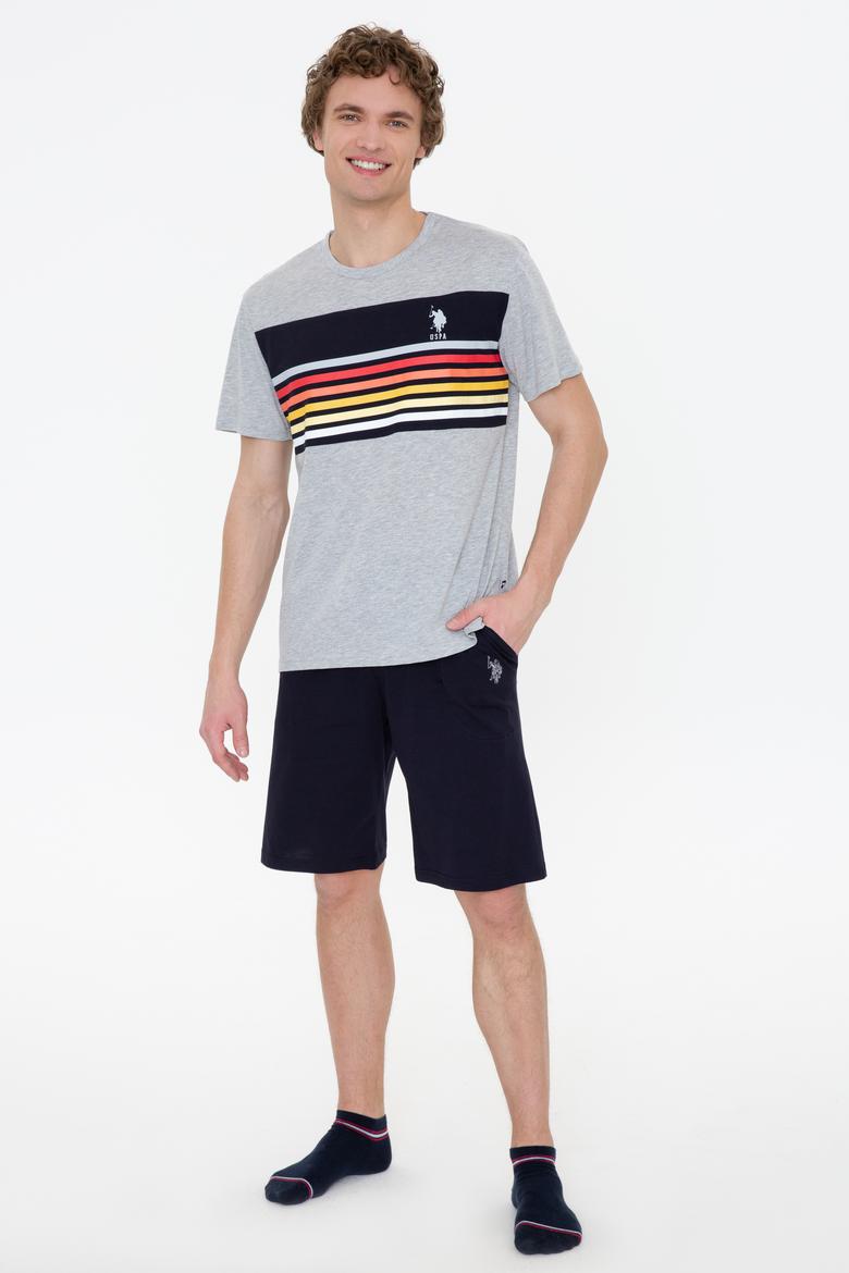 Erkek Gri Melanj Pijama - 50255899003