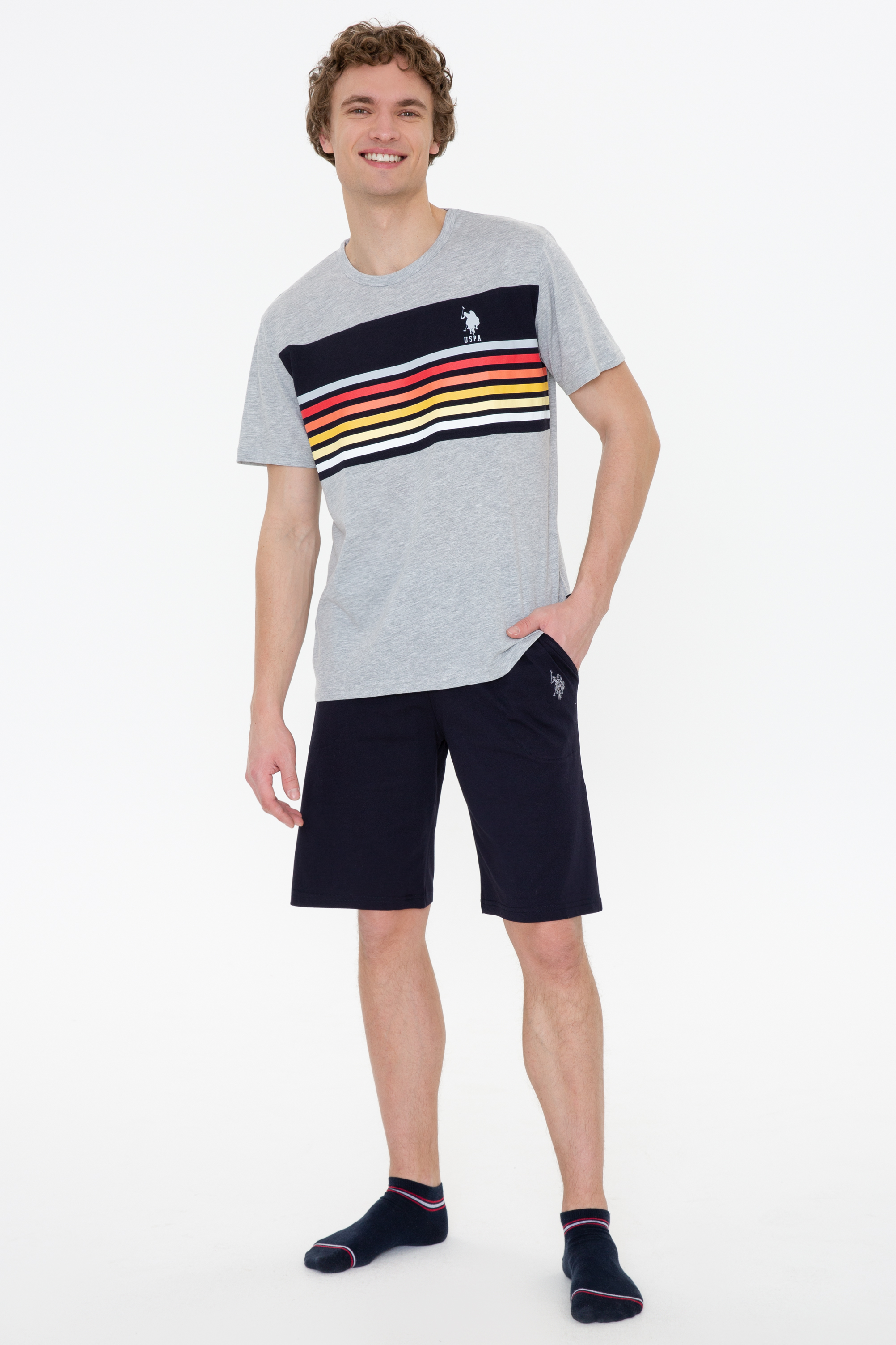 Erkek Gri Melanj Pijama