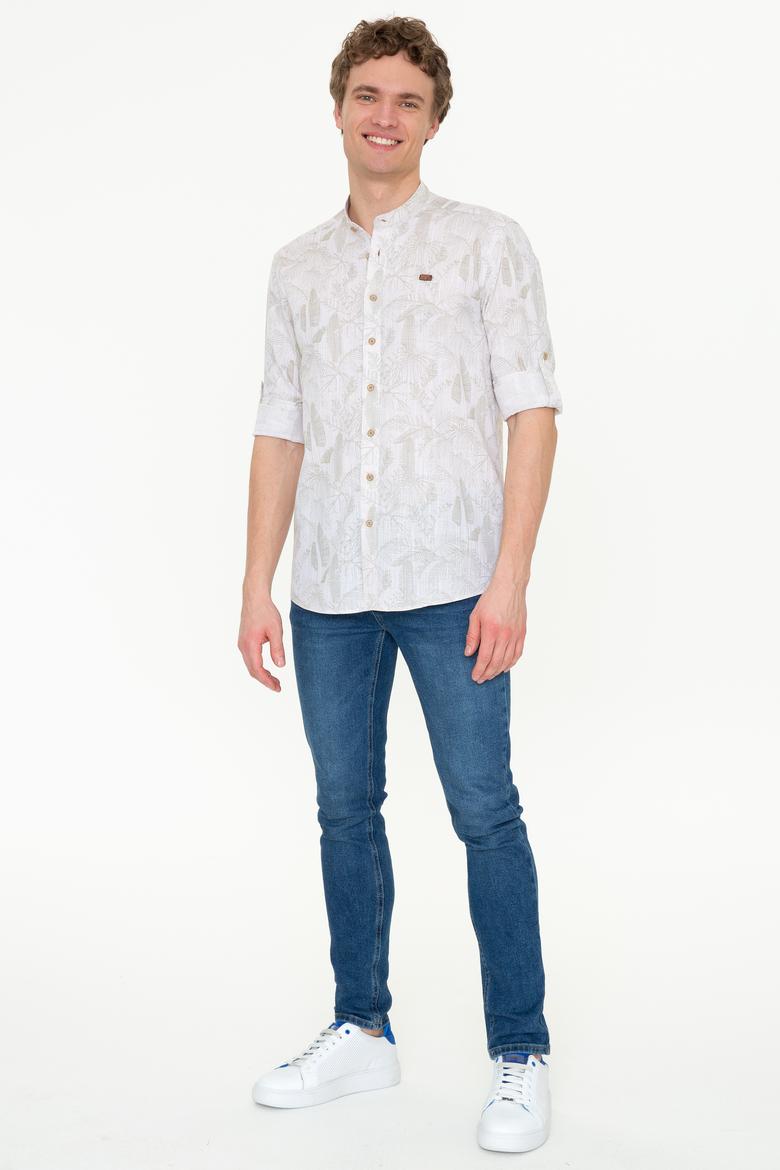 Erkek Haki Uzun Kollu Gömlek - 50246323009