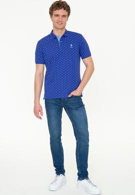 Erkek Mavi Polo Yaka Tişört - 50249134017