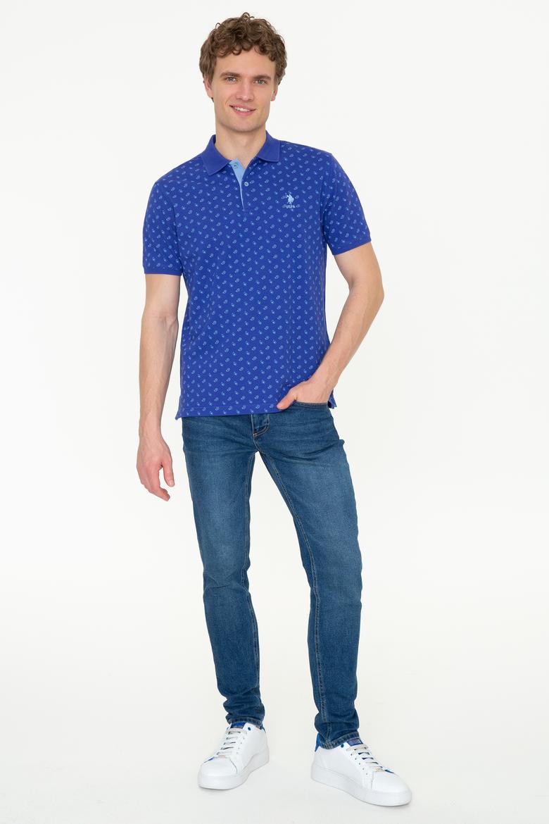 Erkek Mavi Polo Yaka Tişört - 50249134017