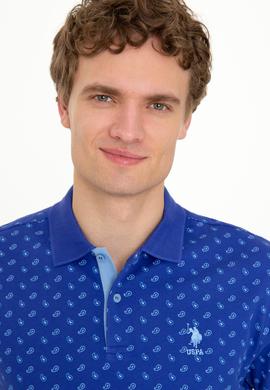 Erkek Mavi Polo Yaka Tişört - 50249134017