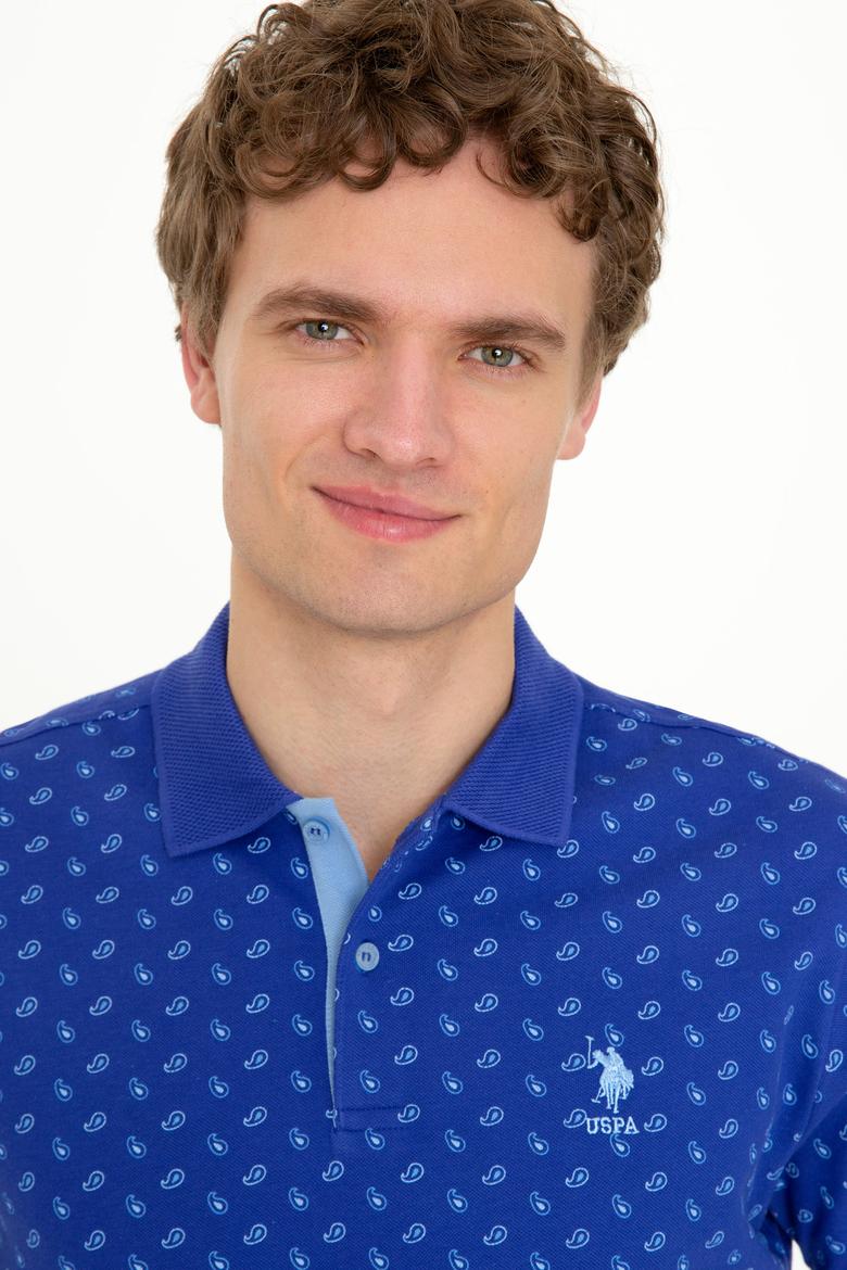 Erkek Mavi Polo Yaka Tişört - 50249134017