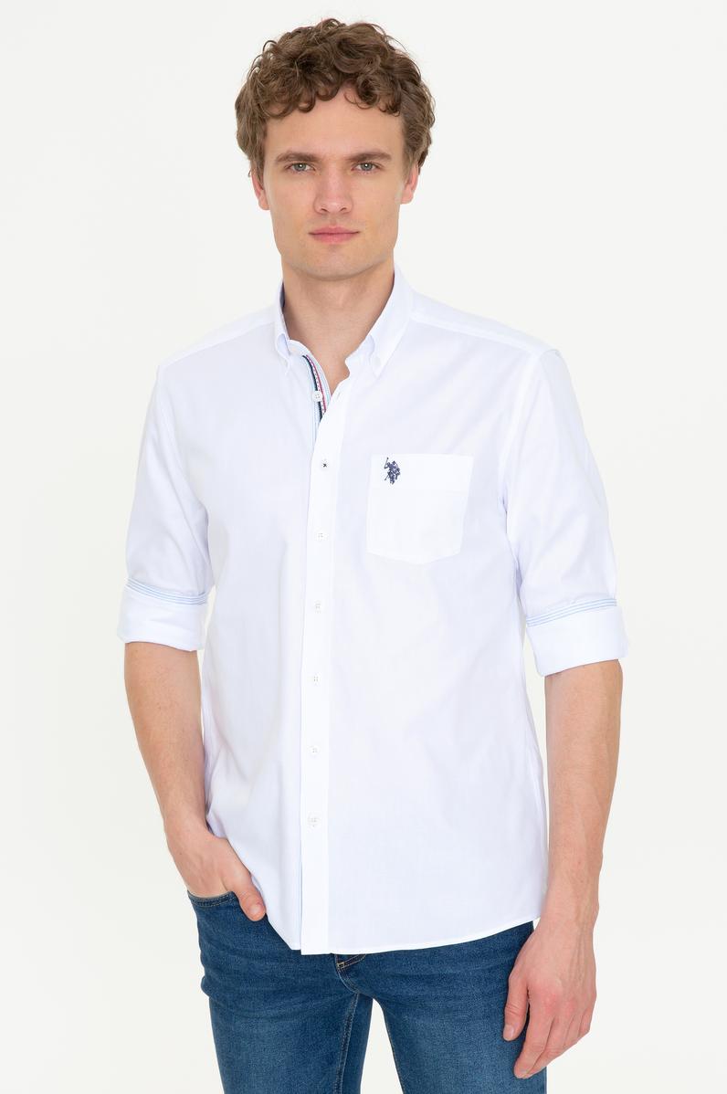 Erkek Beyaz Uzun Kollu Gömlek