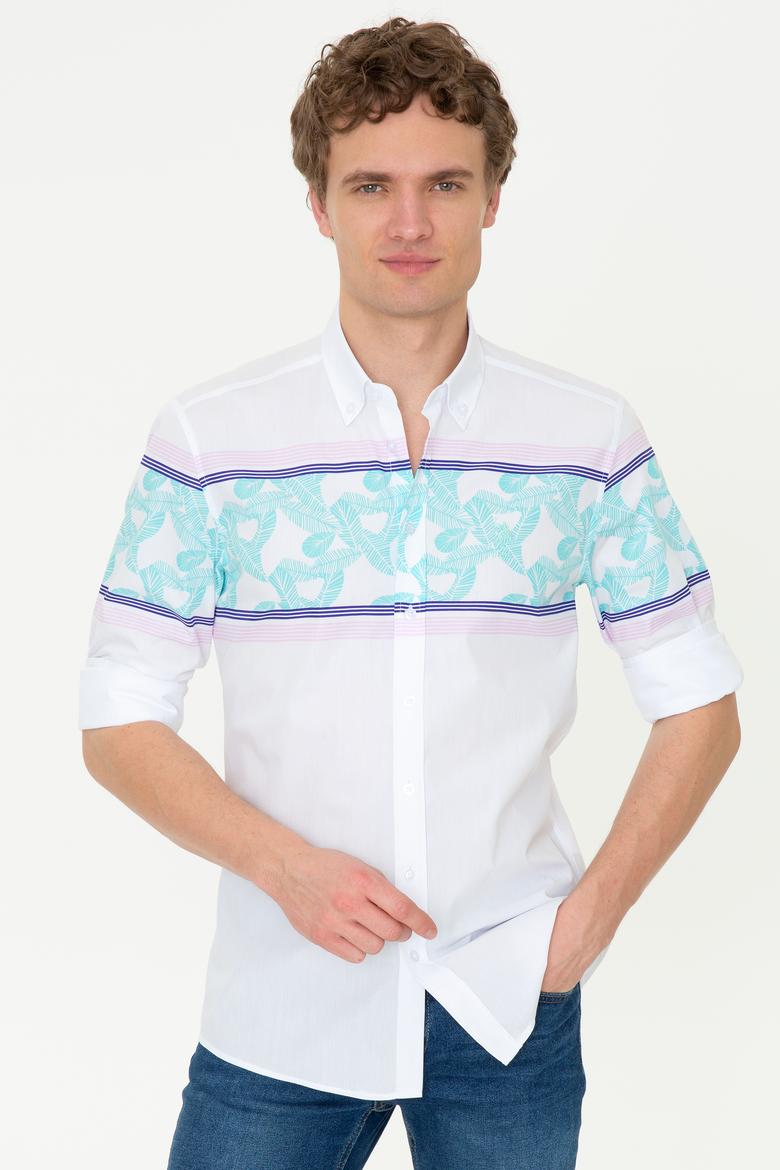 Erkek Beyaz Uzun Kollu Gömlek