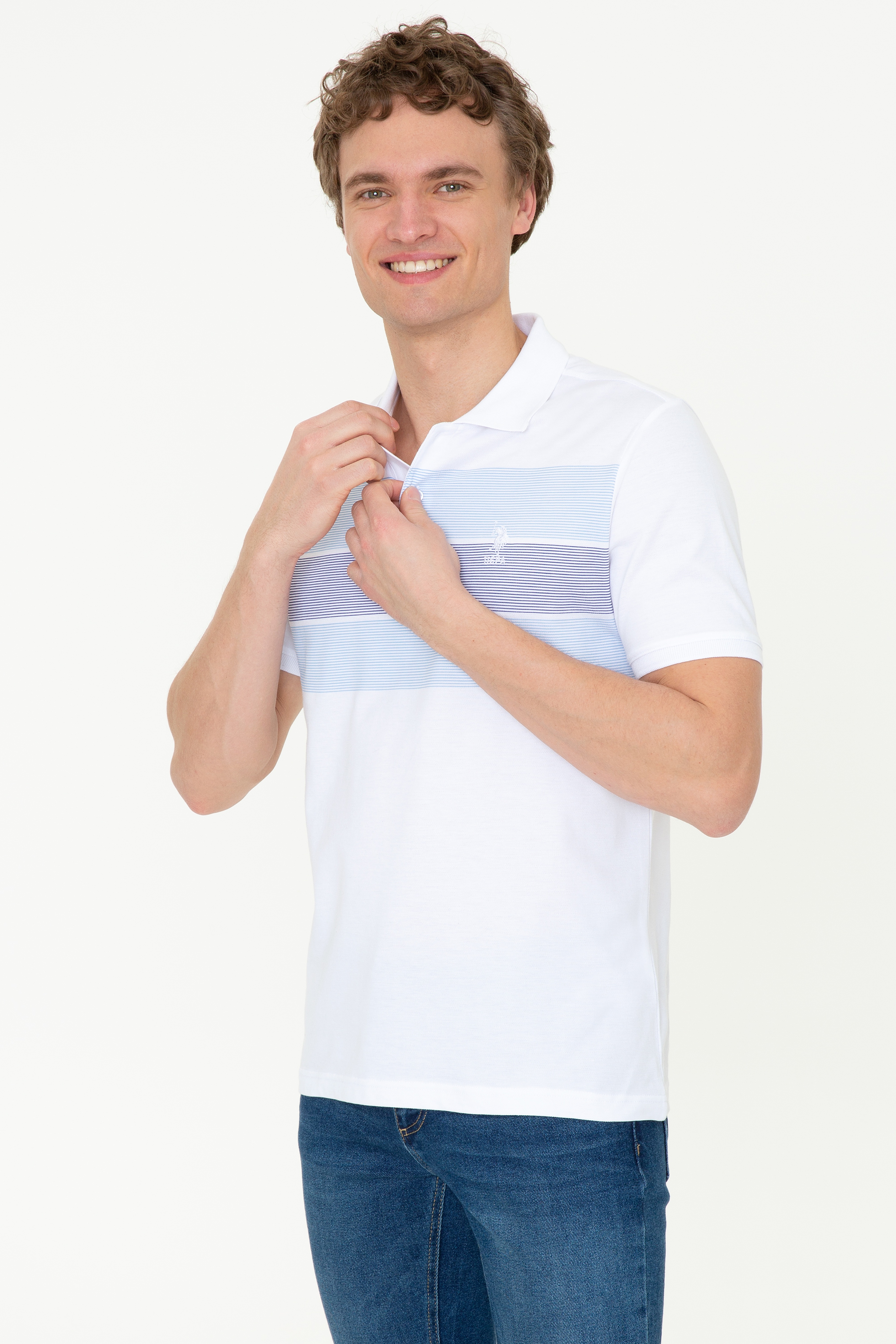 Erkek Koyu Mavi Polo Yaka Tişört