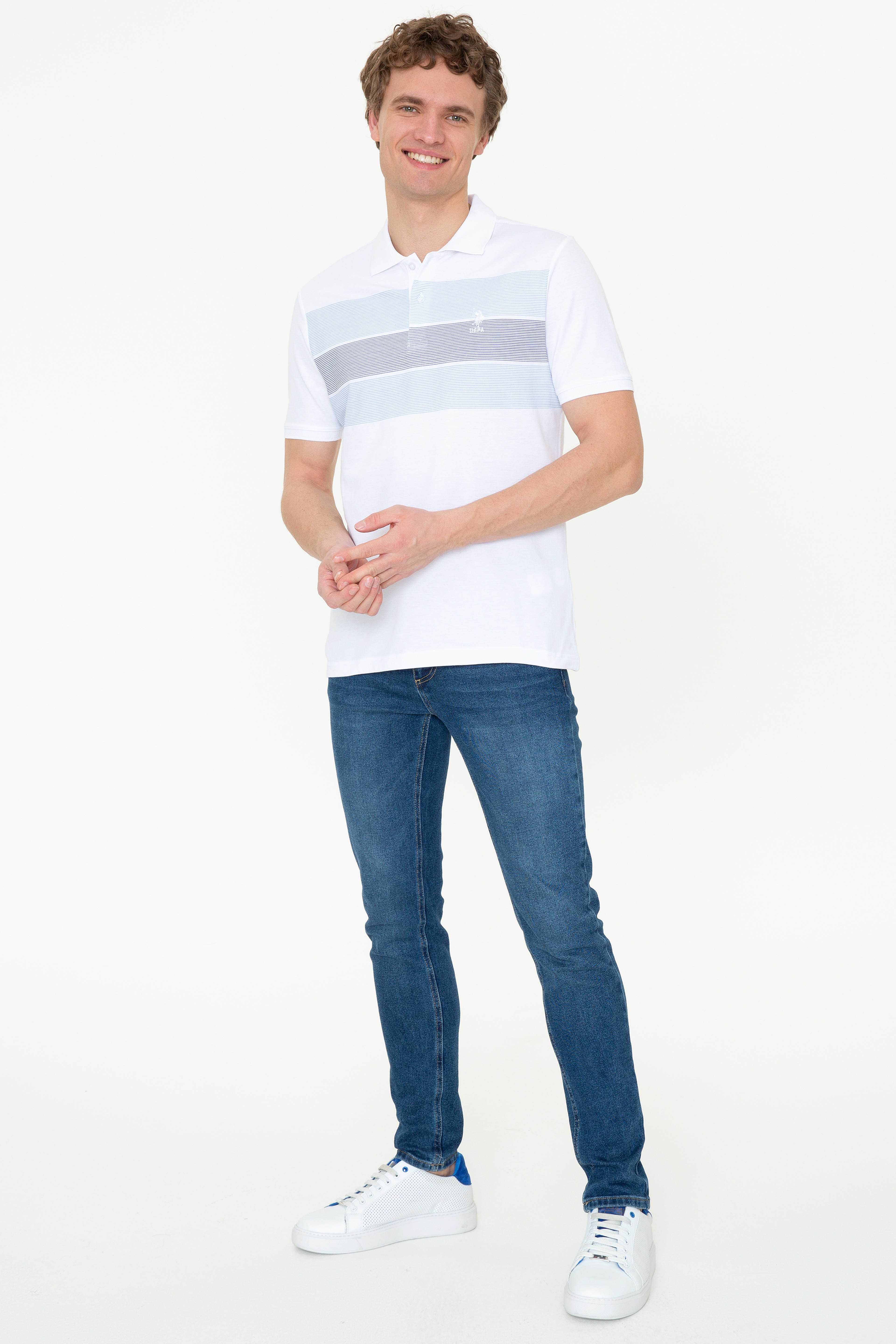 Erkek Koyu Mavi Polo Yaka Tişört - Image 5