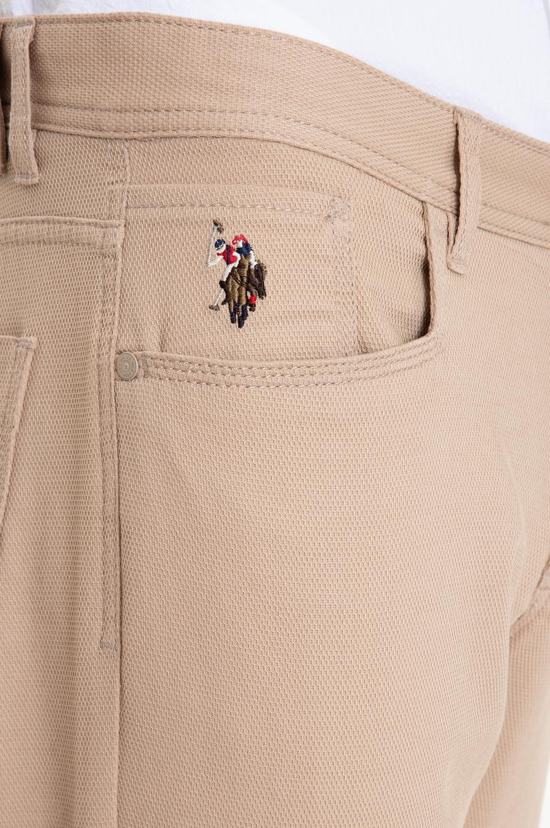 Erkek Slim Fit Kum Chinos