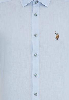 Erkek Açık Mavi Uzun Kollu Basic Gömlek - 50246466006