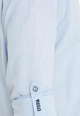 Erkek Açık Mavi Uzun Kollu Basic Gömlek - 50246466006