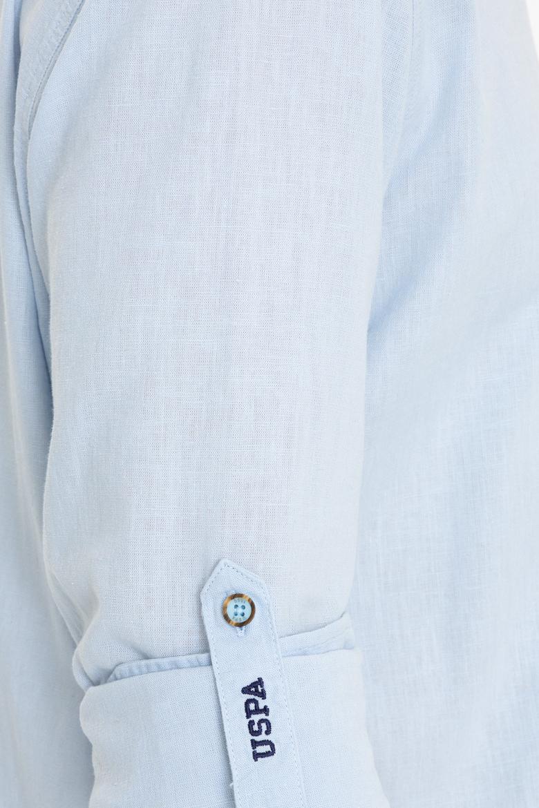 Erkek Açık Mavi Uzun Kollu Basic Gömlek - 50246466006