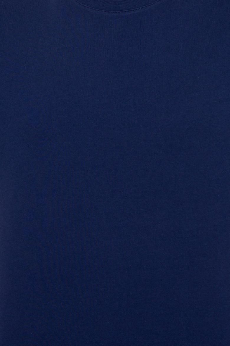 Erkek Lacivert Bisiklet Yaka Tişört - 50251779040