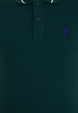 Erkek Koyu Yeşil Polo Yaka T-Shirt Basic - 50247371011