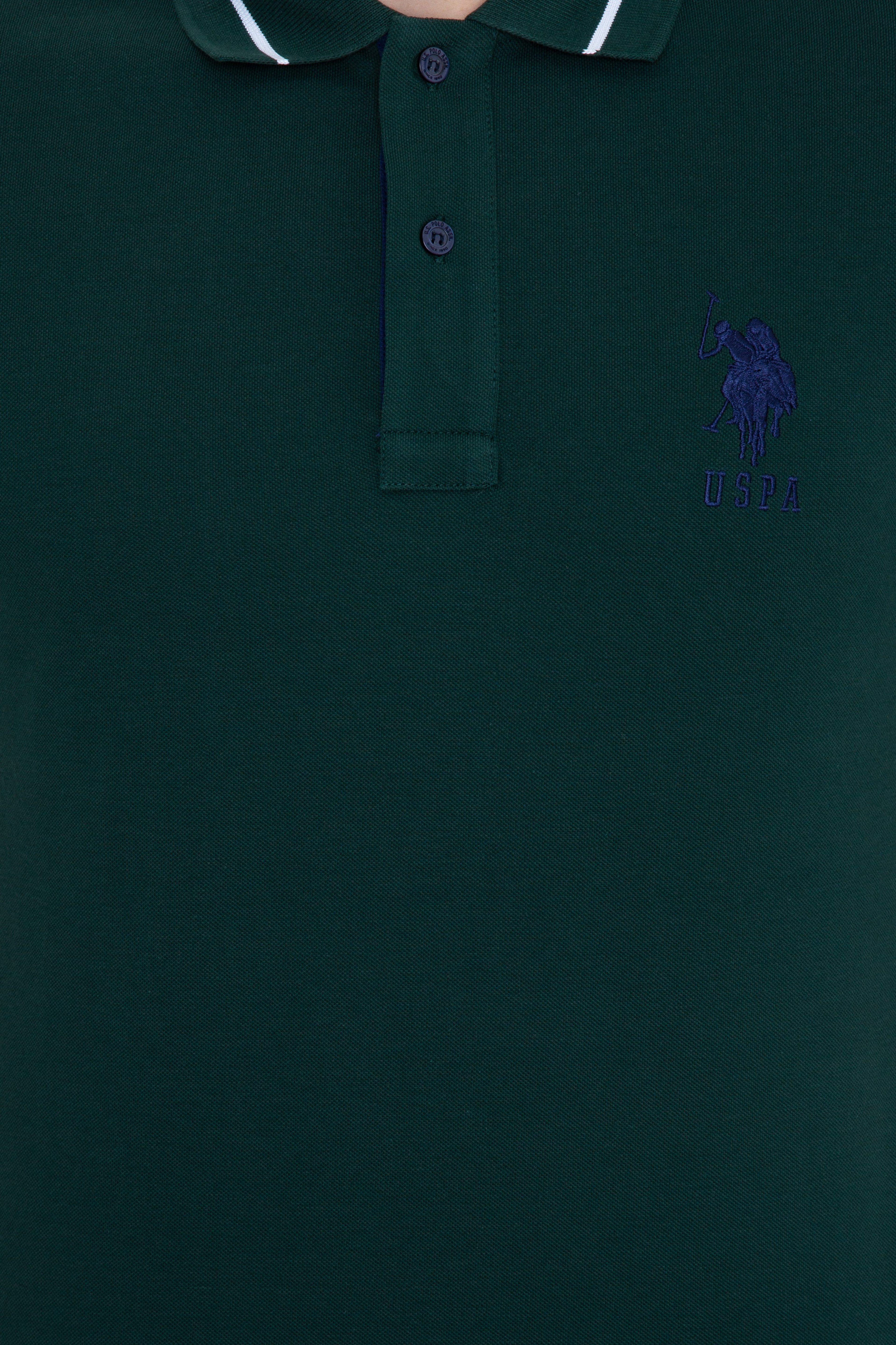 Erkek Koyu Yeşil Polo Yaka T-Shirt Basic