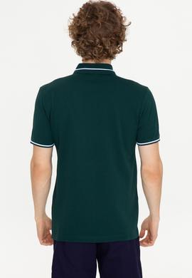 Erkek Koyu Yeşil Polo Yaka T-Shirt Basic - 50247371011