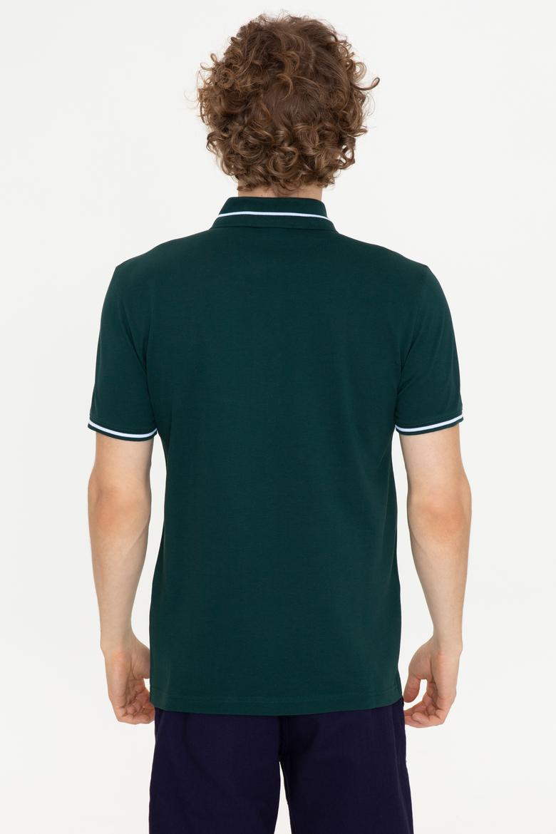 Erkek Koyu Yeşil Polo Yaka T-Shirt Basic - 50247371011