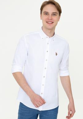 Erkek Beyaz Gömlek Uzunkol Basic - 50249487022