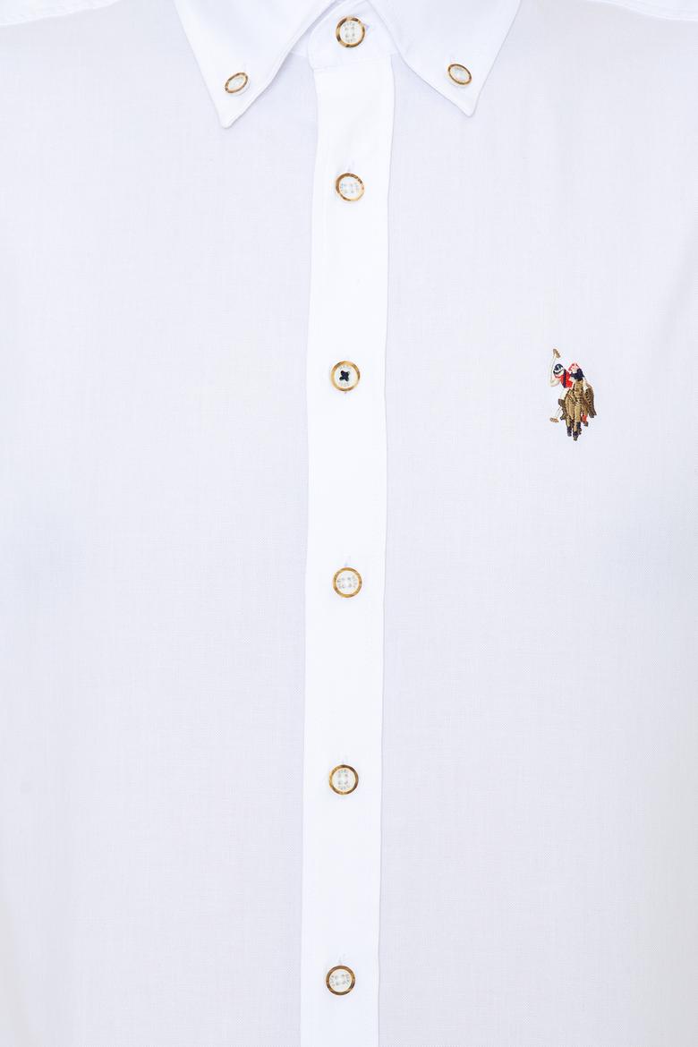 Erkek Beyaz Gömlek Uzunkol Basic - 50249487022