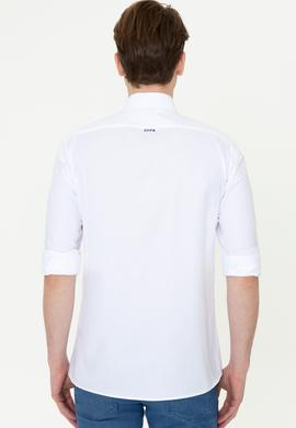 Erkek Beyaz Gömlek Uzunkol Basic - 50249487022