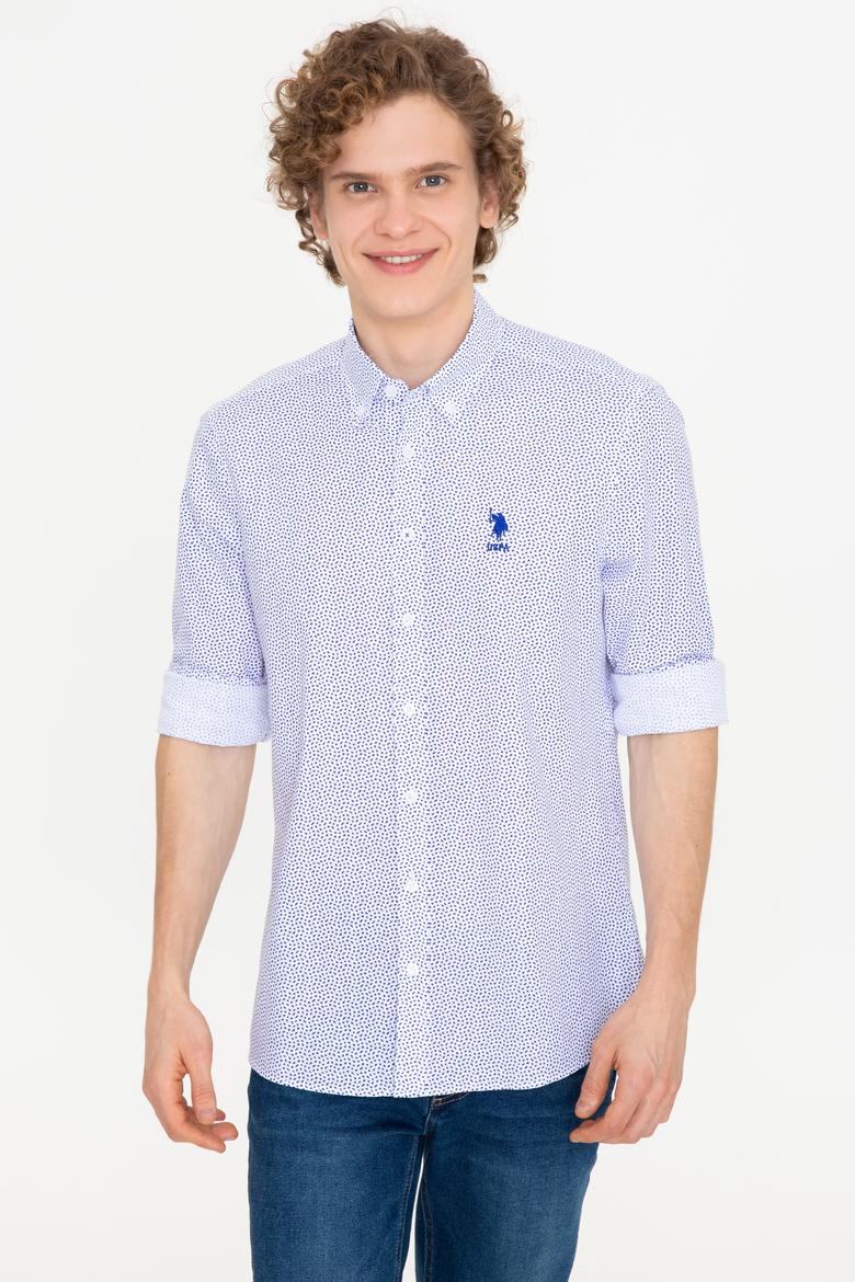 Erkek Mavi Gömlek Uzunkol