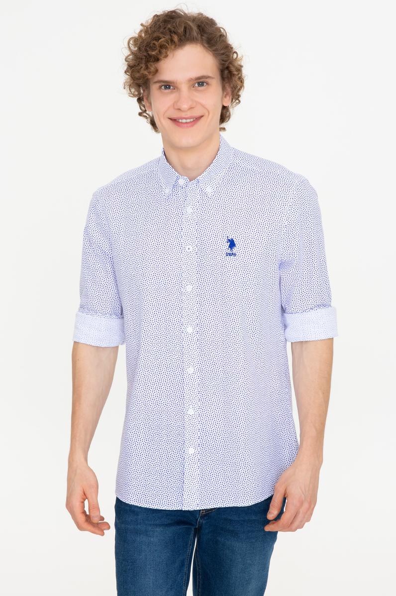 Erkek Mavi Gömlek Uzunkol