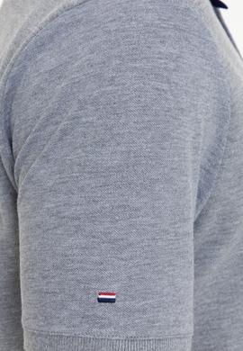 Erkek Gri Melanj Polo Yaka T-Shirt - 50247373008