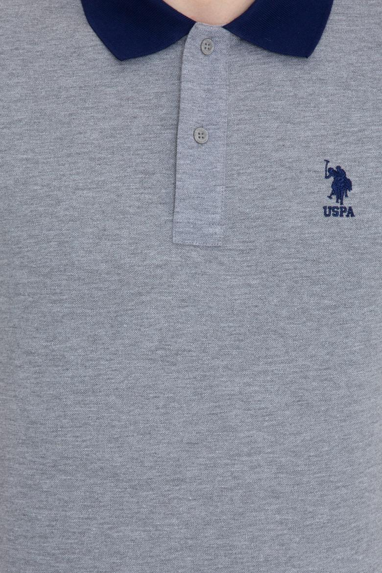 Erkek Gri Melanj Polo Yaka T-Shirt - 50247373008