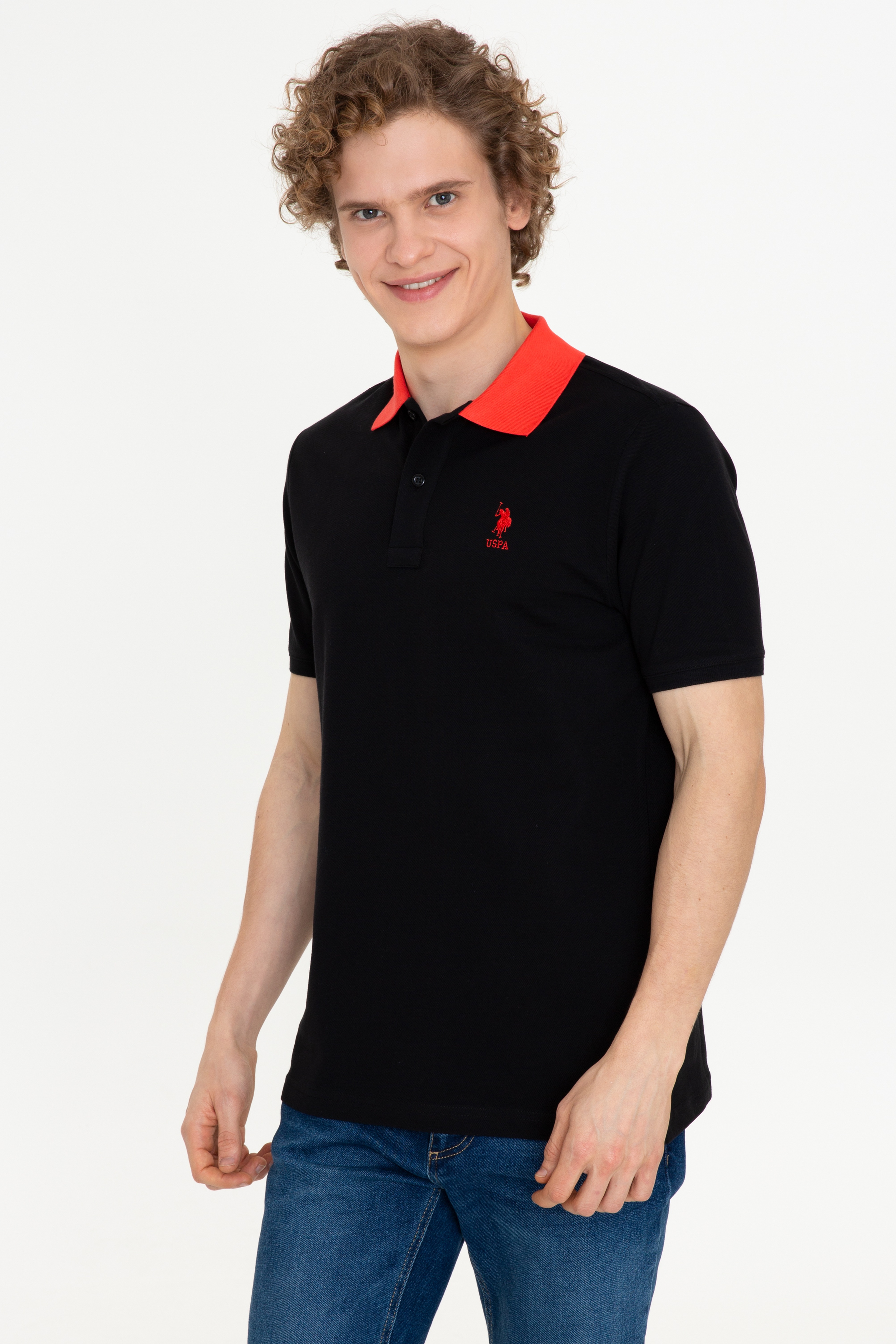 Erkek Siyah Polo Yaka Tişört