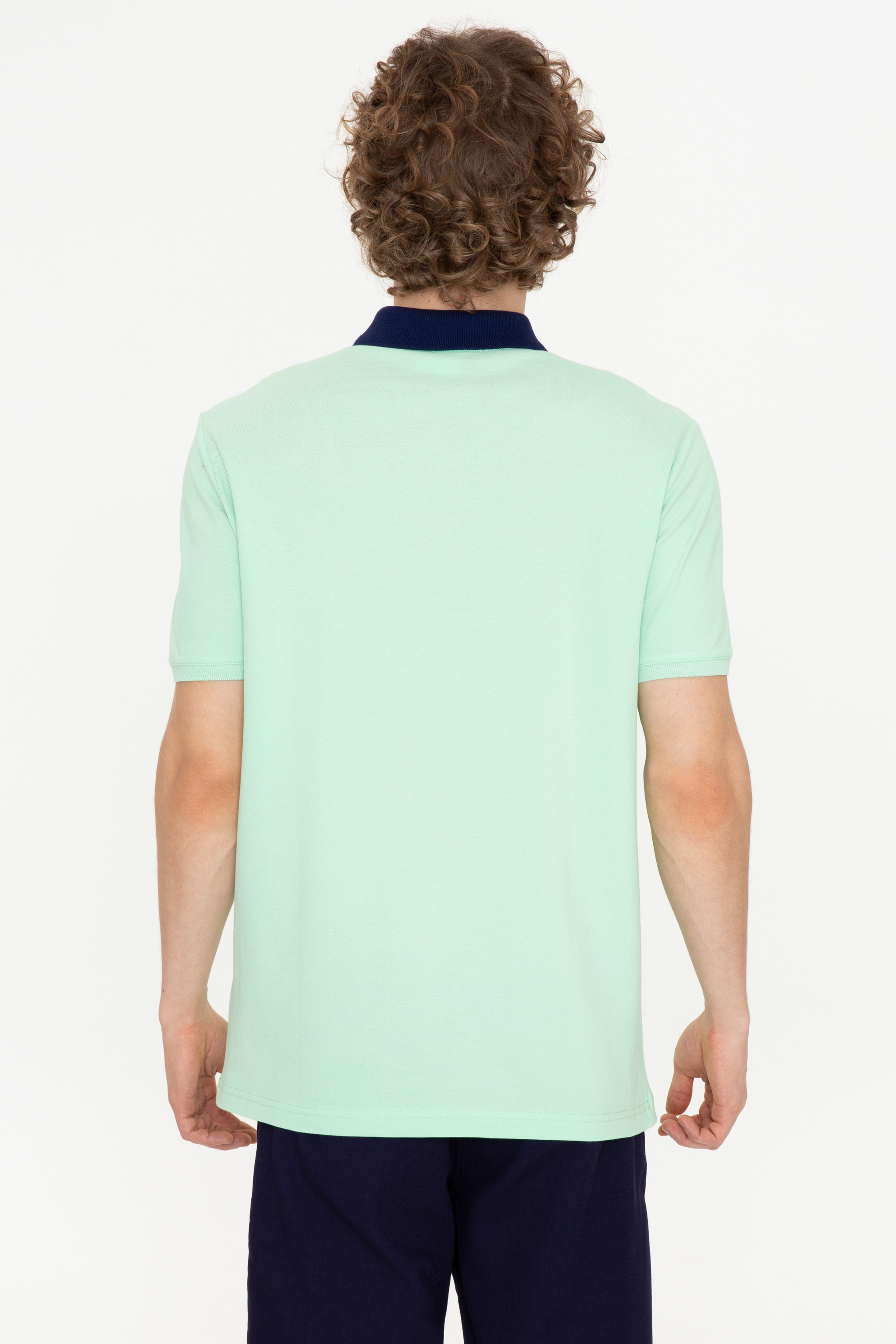 Erkek Mint Polo Yaka Tişört - Image 4