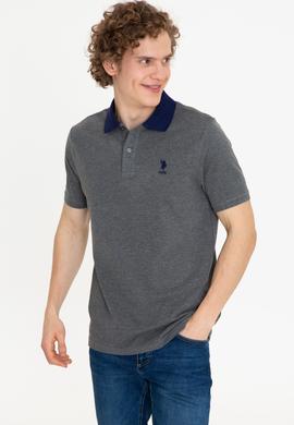 Erkek Antrasit Melanj Polo Yaka T-Shirt - 50247373137