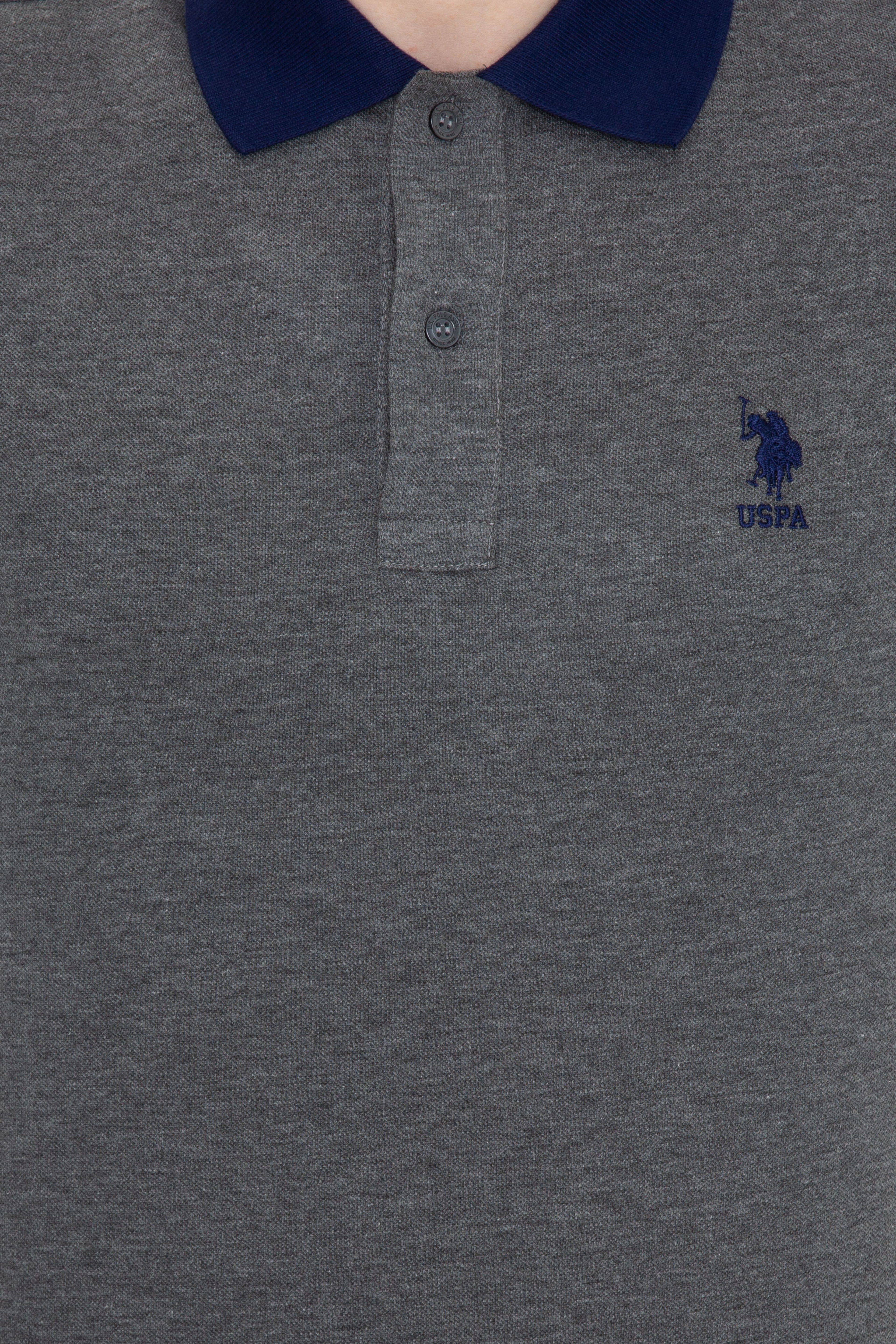Erkek Antrasit Melanj Polo Yaka T-Shirt - Image 6
