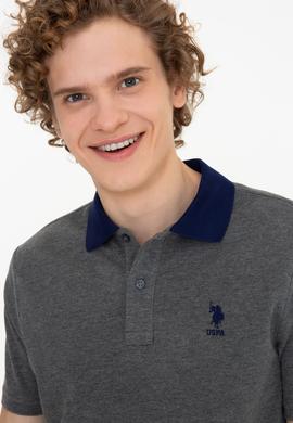 Erkek Antrasit Melanj Polo Yaka T-Shirt - 50247373137